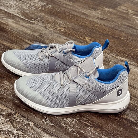 FootJoy Flex Women's Golf Shoes Gray Blue Spikeless FJ Sneakers Size 9.5‎ NEW - Picture 11 of 11